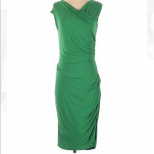 Anthropologie Bordeaux Green dress
